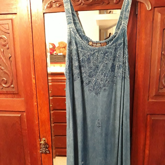 Denim rhinestone sundress - Picture 1 of 4